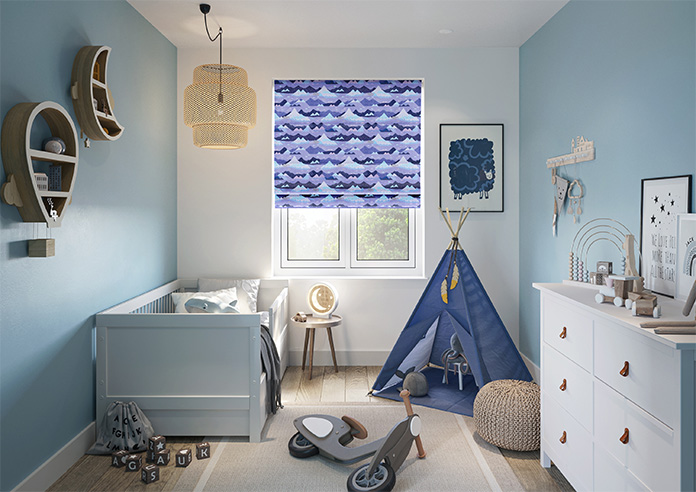 Serene Summit, Blue Dusk - Twist&Fit Roman Blind - Image 8